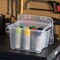 IRIS USA 20 Qt. Plastic Storage Bins with Lids, Clear, Latching, Stackable, Totes 6Pk